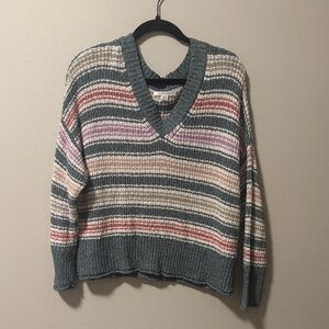 American Eagle Outfitters Multicolor V-Neck Sweater